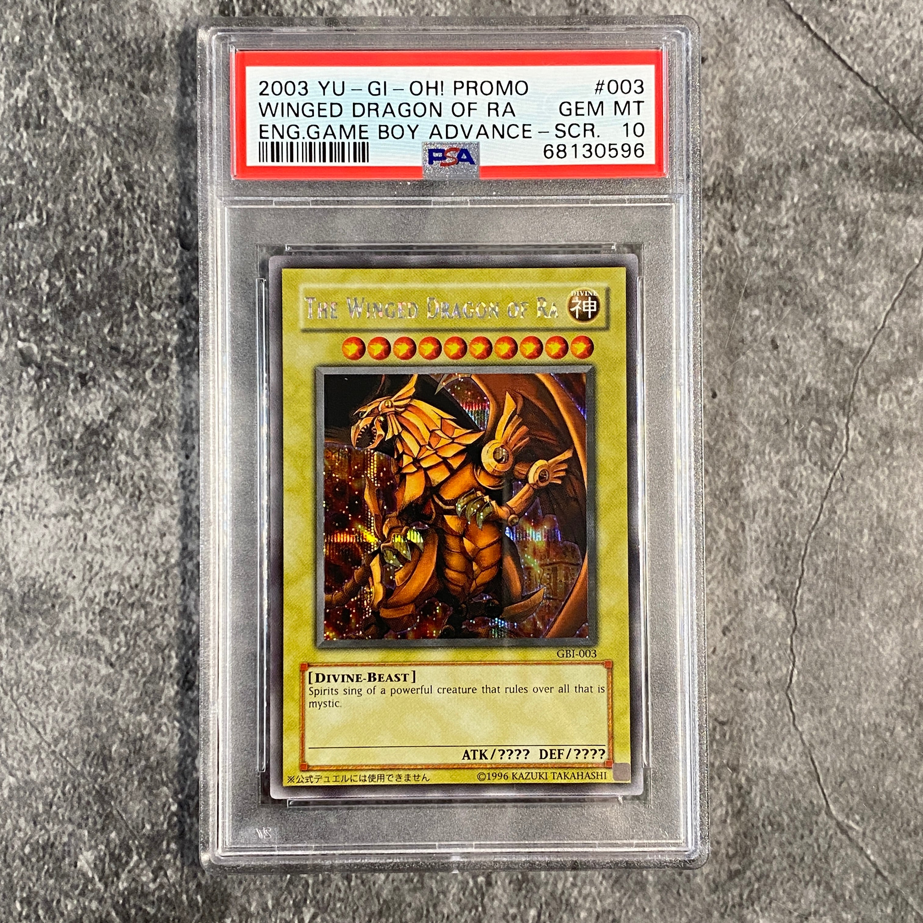 PSA 10 The WInged Dragon of Ra GBI-003