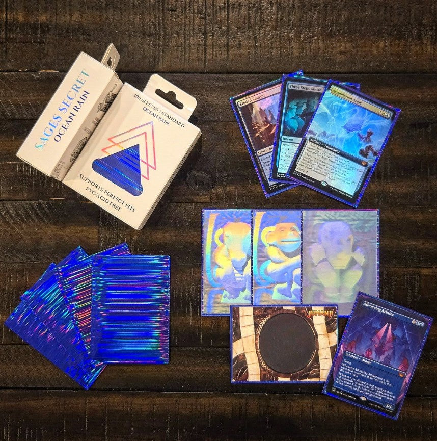 Rain Holographic Card Sleeves