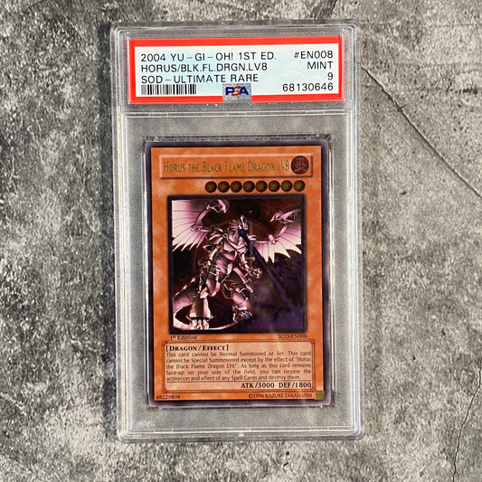 Yugioh! Horus the Black Flame Dragon LV8 ITALIAN Ultimate Rare 1st Ed.  SOD-EN008